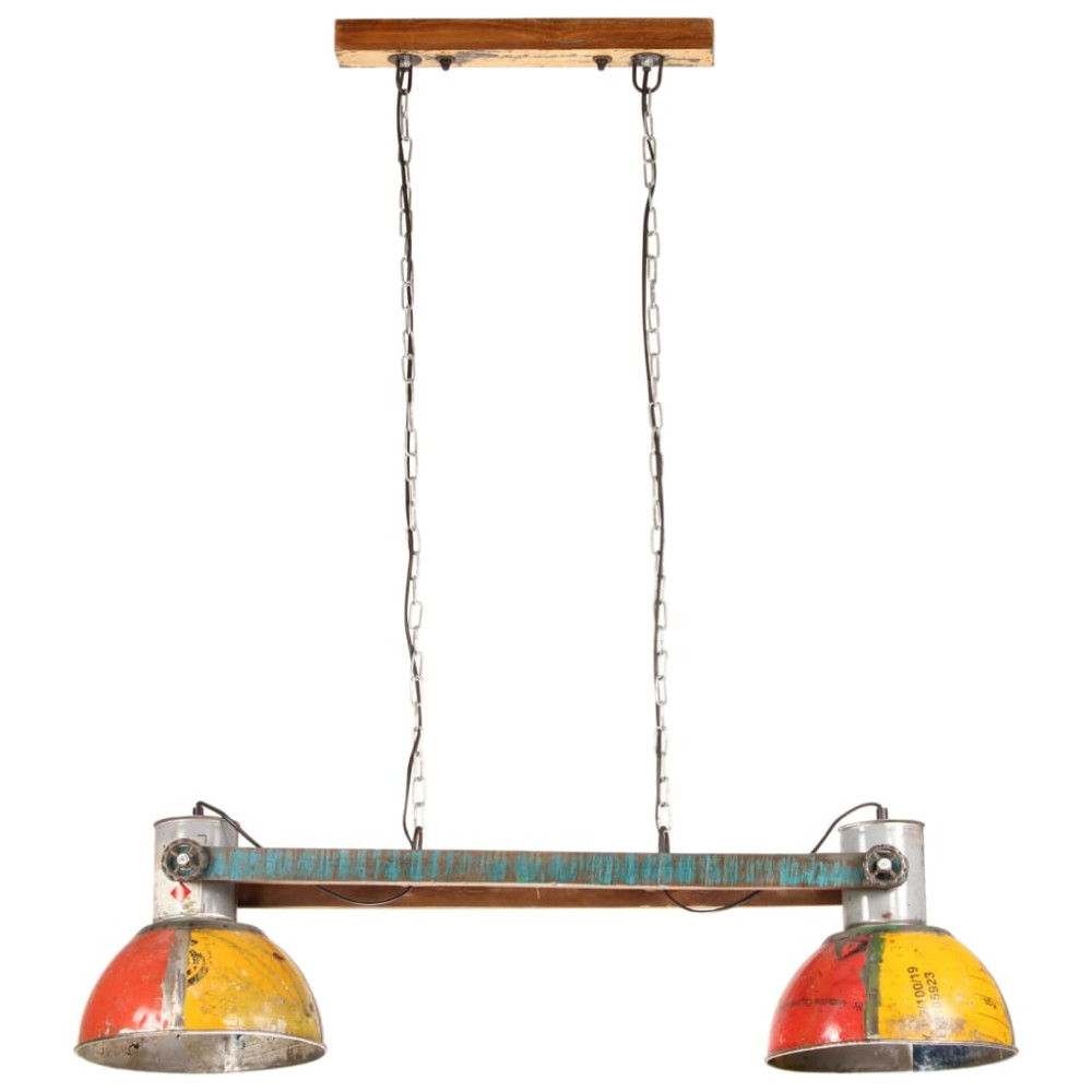 Produktbild för Hänglampa industriell vintage 25 W flerfärgad rund 111 cm E27