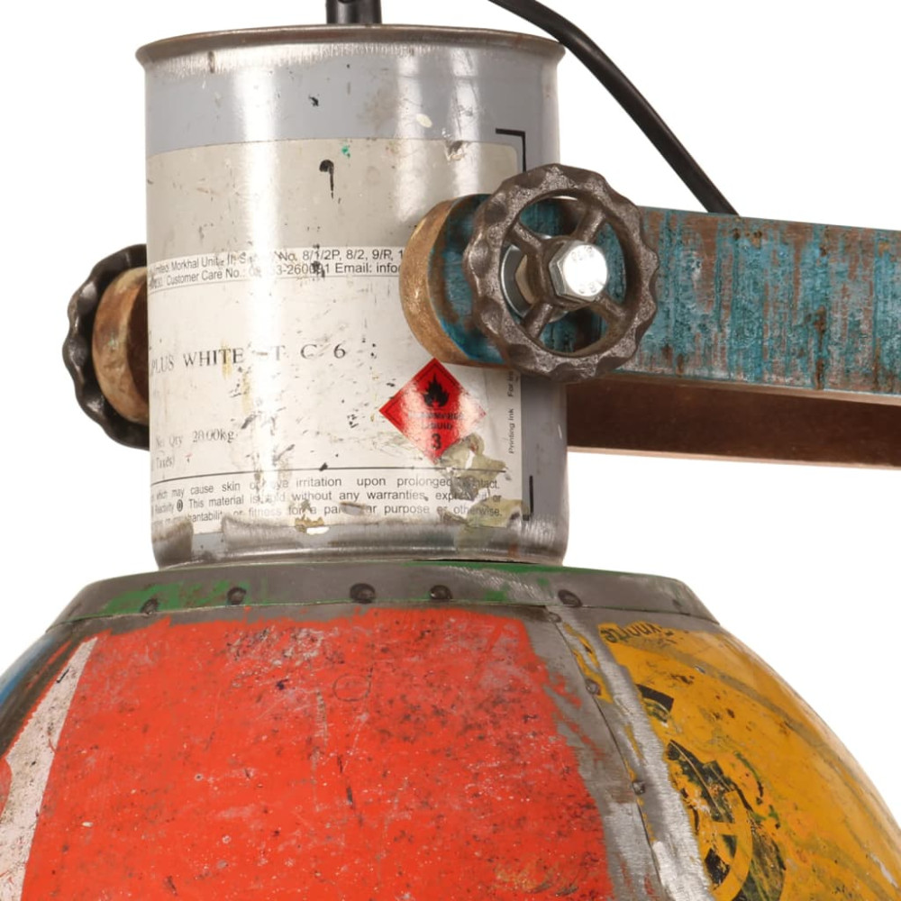 Produktbild för Hänglampa industriell vintage 25 W flerfärgad rund 111 cm E27