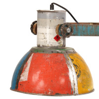 Produktbild för Hänglampa industriell vintage 25 W flerfärgad rund 111 cm E27