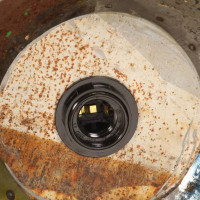 Produktbild för Hänglampa industriell vintage 25 W flerfärgad rund 111 cm E27
