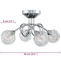 Miniatyr av produktbild för Taklampa med lampskärmar i tråd för 4 G9 LED-lampor