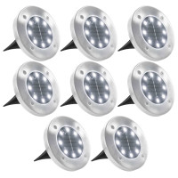 Produktbild för Marklampor soldrivna 8 st LED vit