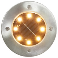 Produktbild för Marklampor soldrivna 8 st LED varmvit