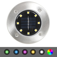 Produktbild för Marklampor soldrivna 8 st LED RGB-färg