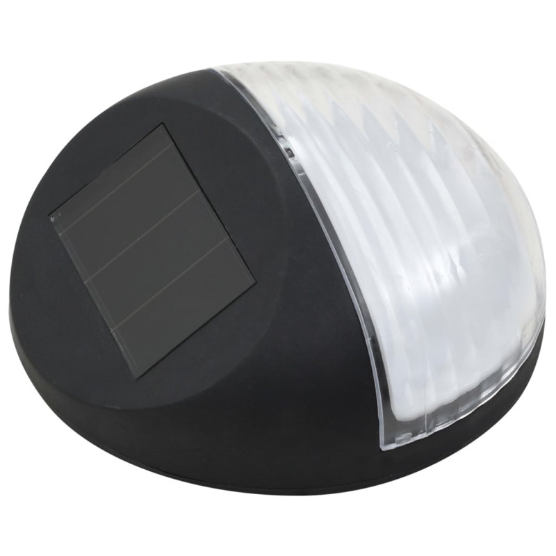 Produktbild för Soldrivna vägglampor 24 st LED runda svart
