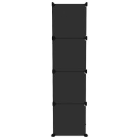 Produktbild för Förvaringskuber stapelbara 12 kuber svart PP