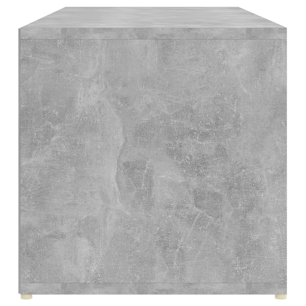 Produktbild för Skoförvaringsbänk betonggrå 105x35x35 cm konstruerat trä