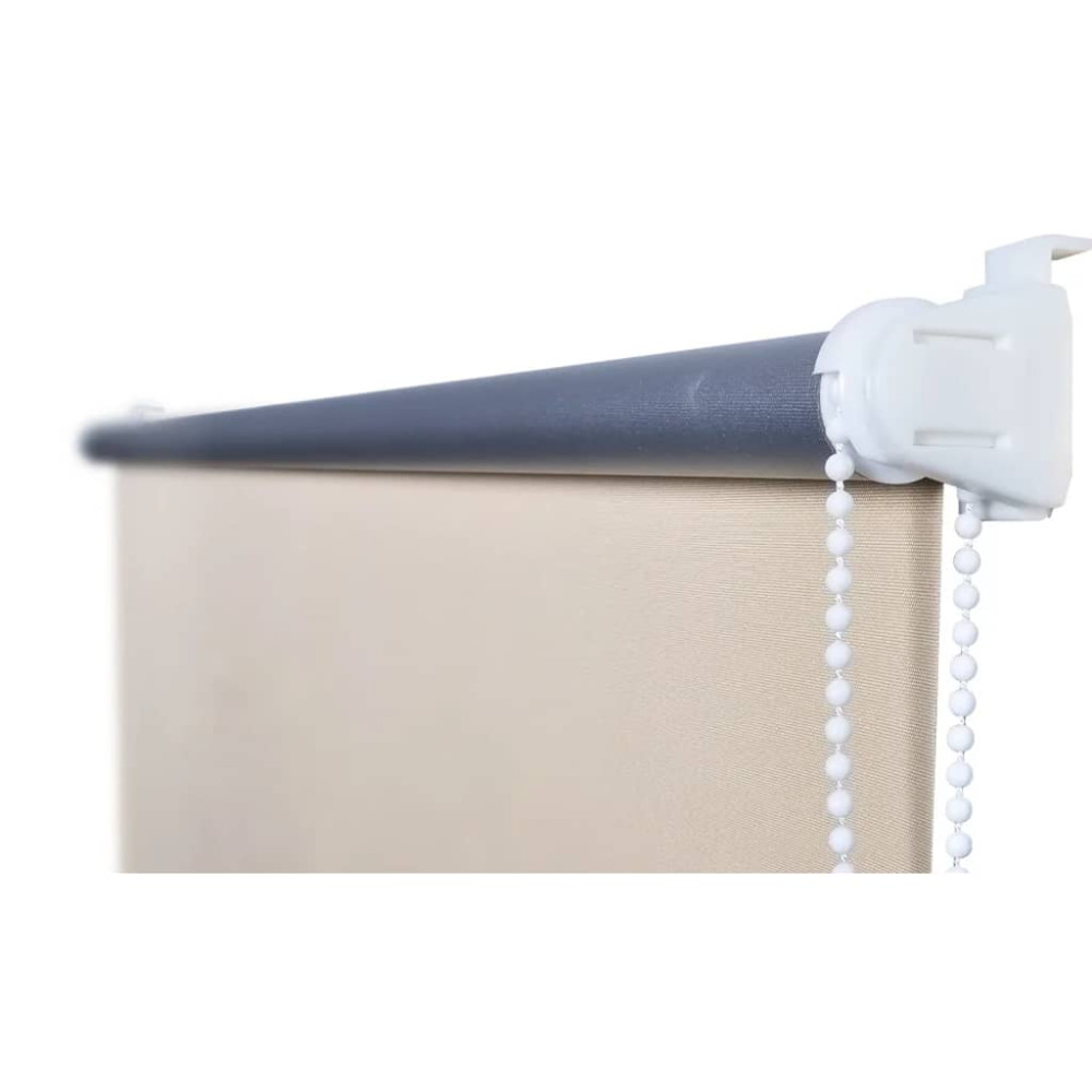 Produktbild för Rullgardin mörkläggningsbar 144,4x230 cm Tygbredd 140 cm benvit