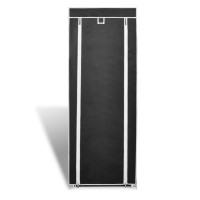 Produktbild för Skogarderob med överdrag 57 x 29 x 162 cm svart