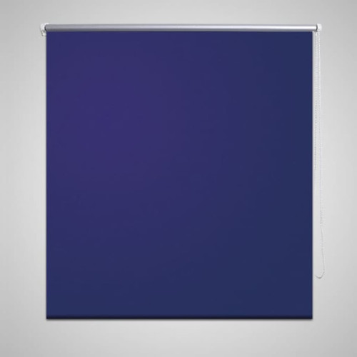 vidaXL Rullgardin marinblå 100 x 230 cm mörkläggande