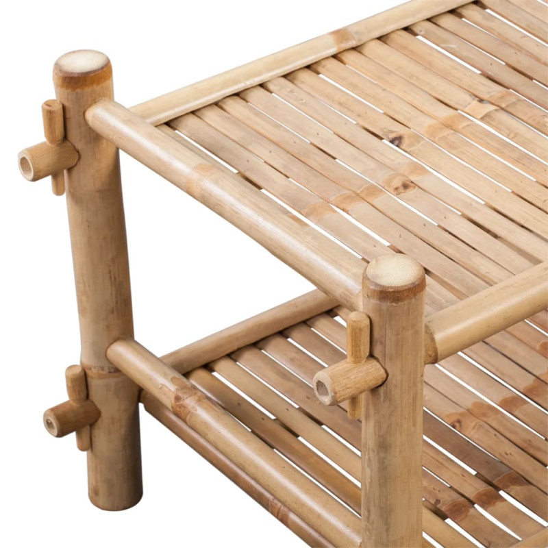 Produktbild för Skohylla i bambu 2 våningar