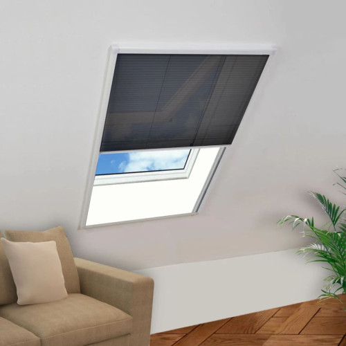 vidaXL Plisserat insektsnät för fönster 80x100 cm aluminium