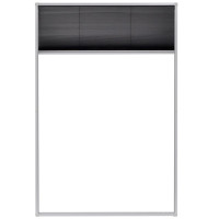 Produktbild för Plisserat insektsnät för fönster 80x120 cm aluminium