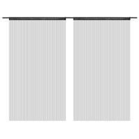 Produktbild för Trådgardiner 2 st 140x250 cm svart