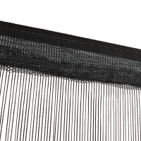 Produktbild för Trådgardiner 2 st 140x250 cm svart
