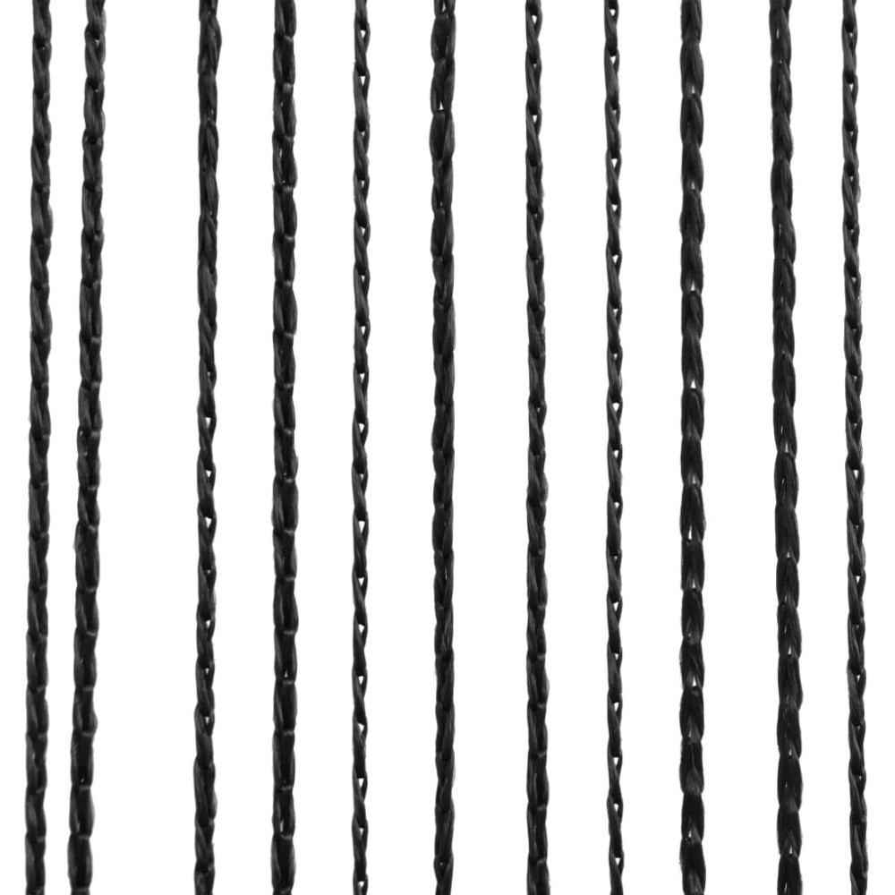 Produktbild för Trådgardiner 2 st 140x250 cm svart