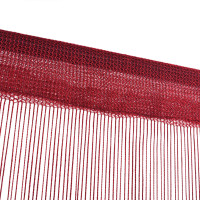 Produktbild för Trådgardiner 2 st 140x250 cm vinröd