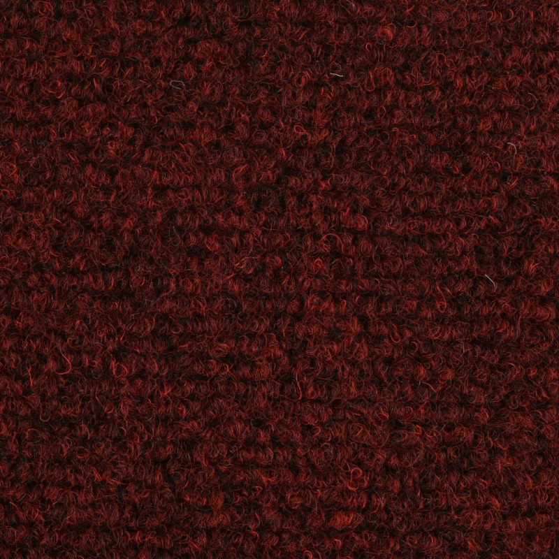 Produktbild för Trappstegsmattor självhäftande 15 st brodyr 65x21x4 cm röd
