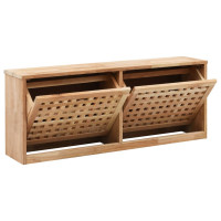 Produktbild för Skobänk 94x20x38 cm massivt valnötsträ