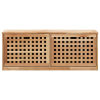 Produktbild för Skobänk 94x20x38 cm massivt valnötsträ