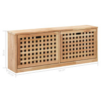 Produktbild för Skobänk 94x20x38 cm massivt valnötsträ