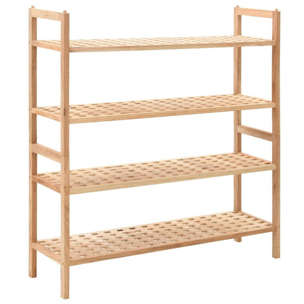 Produktbild för Skohylla massivt valnötsträ 69x26x81 cm