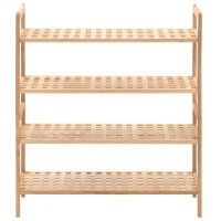 Produktbild för Skohylla massivt valnötsträ 69x26x81 cm