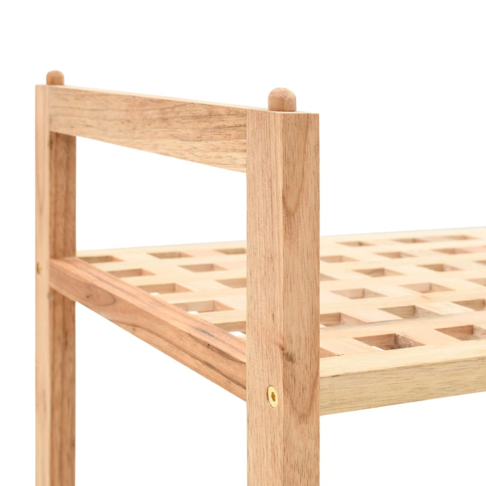 Produktbild för Skohylla massivt valnötsträ 69x26x81 cm