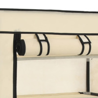 Produktbild för Skoförvaring med överdrag gräddvit 58x28x106 cm tyg