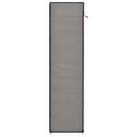 Produktbild för Skoförvaring med överdrag grå 115x28x110 cm tyg
