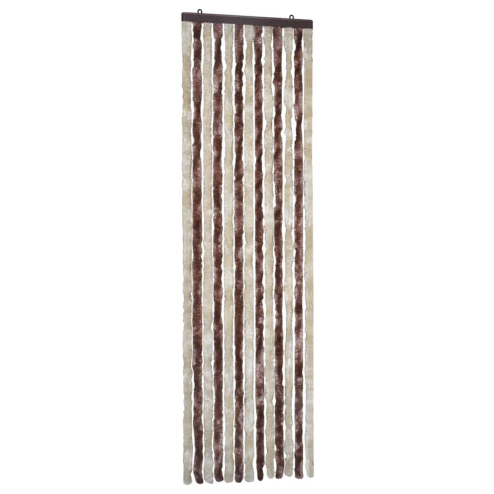 Produktbild för Insektsdraperi beige och ljusbrun 56x185 cm chenille