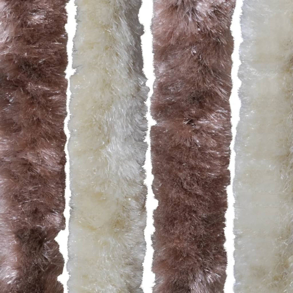 Produktbild för Insektsdraperi beige och ljusbrun 56x185 cm chenille