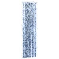 Produktbild för Insektsdraperi blå, vit och silver 56x185 cm chenille