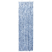 Produktbild för Insektsdraperi blå, vit och silver 56x185 cm chenille