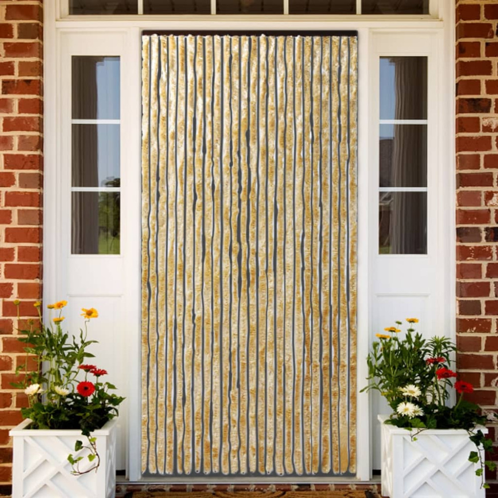 Produktbild för Insektsdraperi beige 90x220 cm chenille