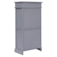 Produktbild för Skoskåp grå 50x28x98 cm kejsarträ