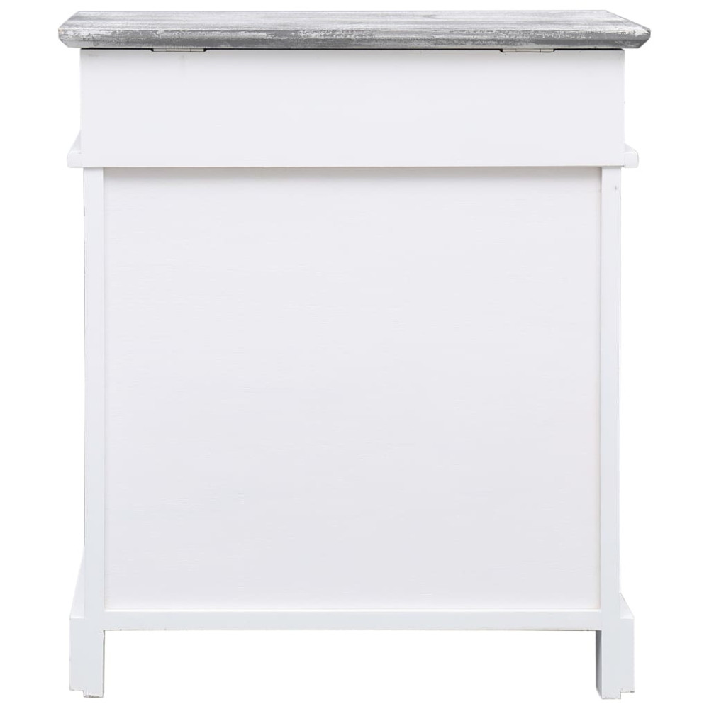 Produktbild för Skoskåp grå 50x28x58 cm kejsarträ