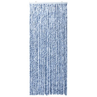 Produktbild för Insektsdraperi blå, vit och silver 90x220 cm chenille