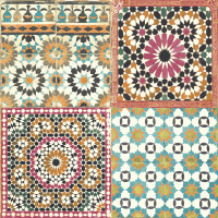 Miniatyr av produktbild för DUTCH WALLCOVERINGS Tapet marockanskt mönster flerfärgad