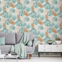 Produktbild för DUTCH WALLCOVERINGS Tapet monsterablad grön