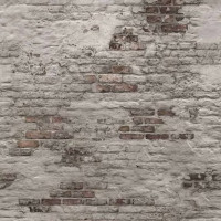 Produktbild för DUTCH WALLCOVERINGS Fototapet Old Brick Wall grå