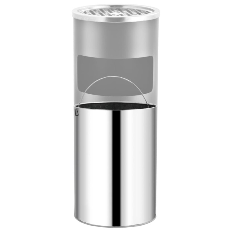 Produktbild för Askfat/soptunna 30 L stål grå