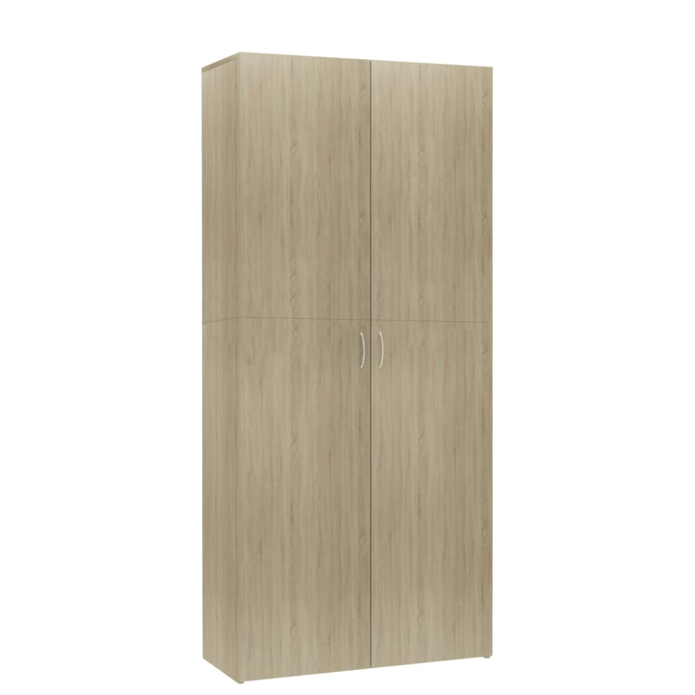 Produktbild för Skoskåp sonoma-ek 80x35,5x180 cm konstruerat trä