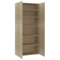 Produktbild för Skoskåp sonoma-ek 80x35,5x180 cm konstruerat trä