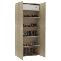 Produktbild för Skoskåp sonoma-ek 80x35,5x180 cm konstruerat trä