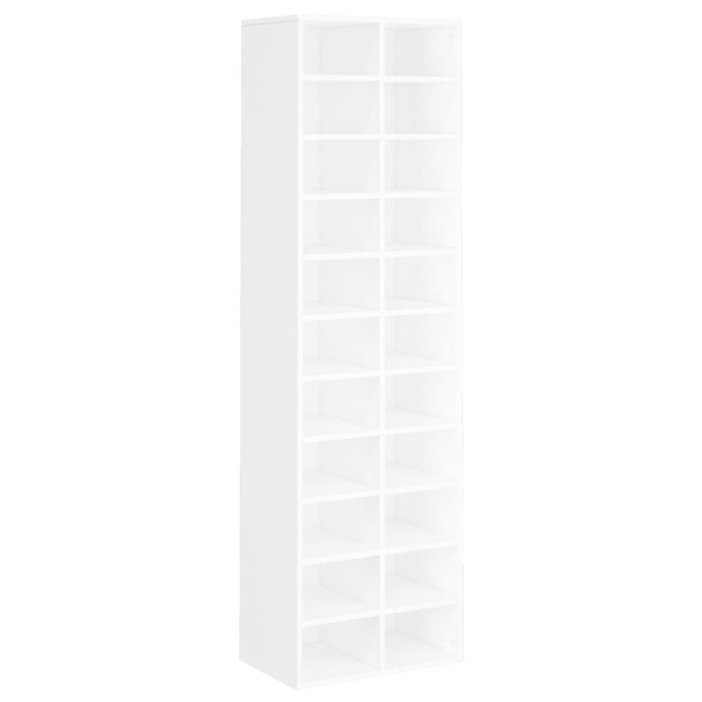 Produktbild för Skoskåp vit 54x34x183 cm konstruerat trä