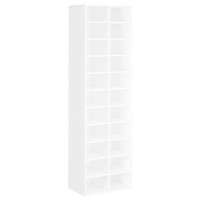 Produktbild för Skoskåp vit 54x34x183 cm konstruerat trä