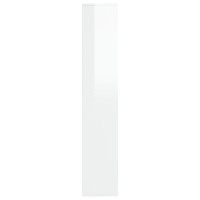 Produktbild för Skoskåp vit högglans 54x34x183 cm konstruerat trä