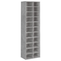 Produktbild för Skoskåp betonggrå 54x34x183 cm konstruerat trä