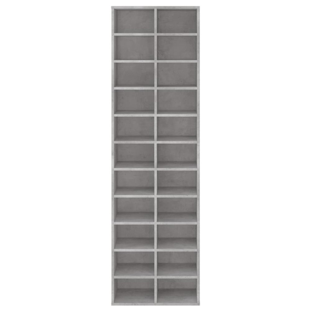 Produktbild för Skoskåp betonggrå 54x34x183 cm konstruerat trä